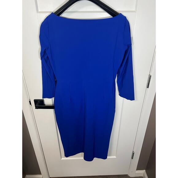 CHIARA BONI La Petite Robe Royal‎ Blue Formal Gown Knee Length Size Women US 16 - Picture 7 of 10
